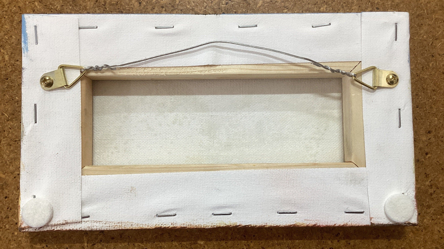 Old Stone House Mini Oil Painting On Stretched Canvas 10x 5” By Susan Hend Russell-Hand Picked Imports