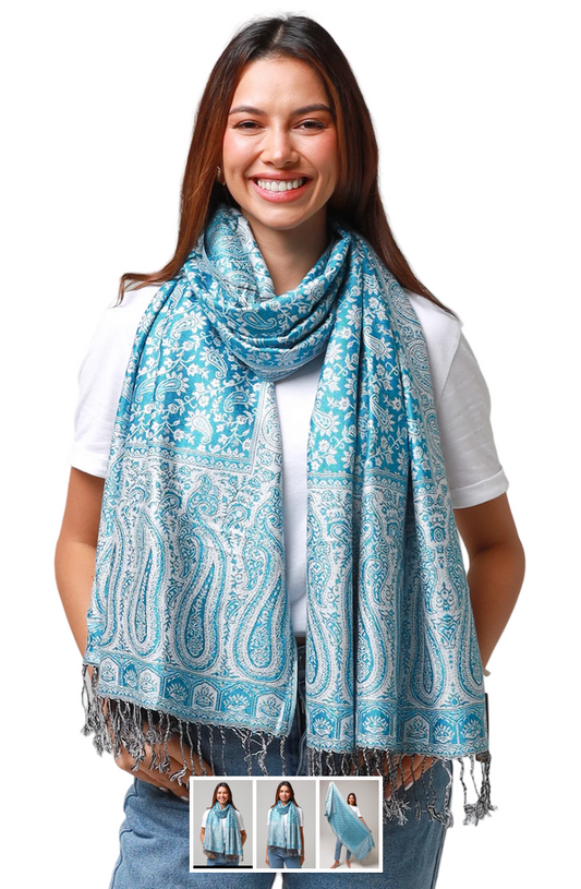 Lemon Tree Festival Rave Tend Scarf 100% Cotton- Pashmina look-Hand Picked Imports