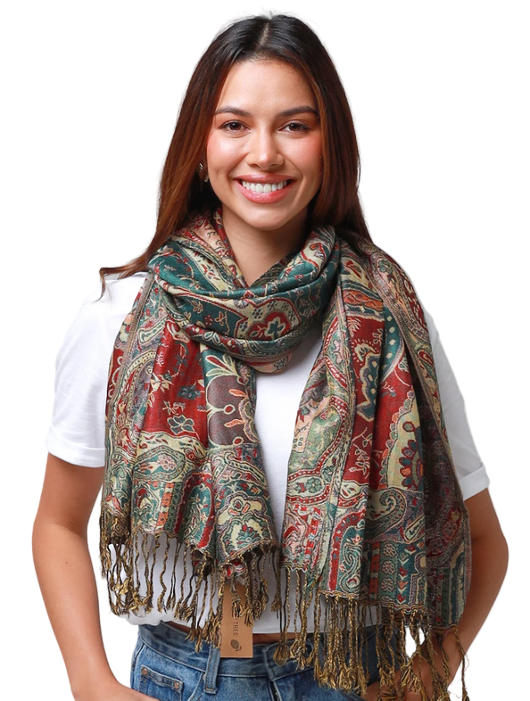 Lemon Tree Festival Rave Tend Scarf 100% Cotton- Pashmina look-Hand Picked Imports