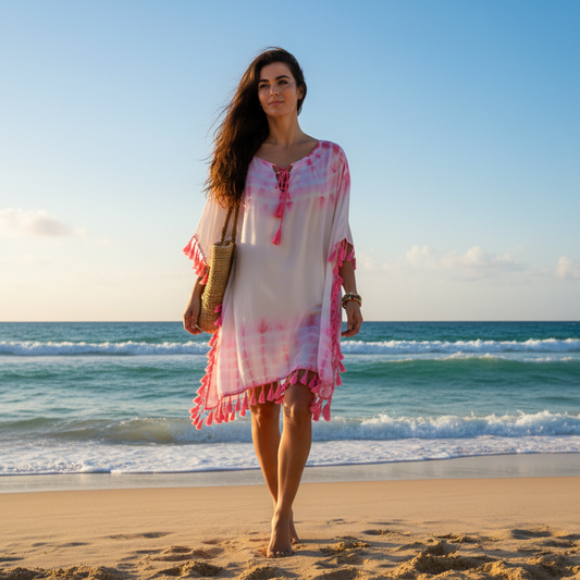 Ladies Short Rayon Kaftan Size 8 to 16 by Isabella-Hand Picked Imports