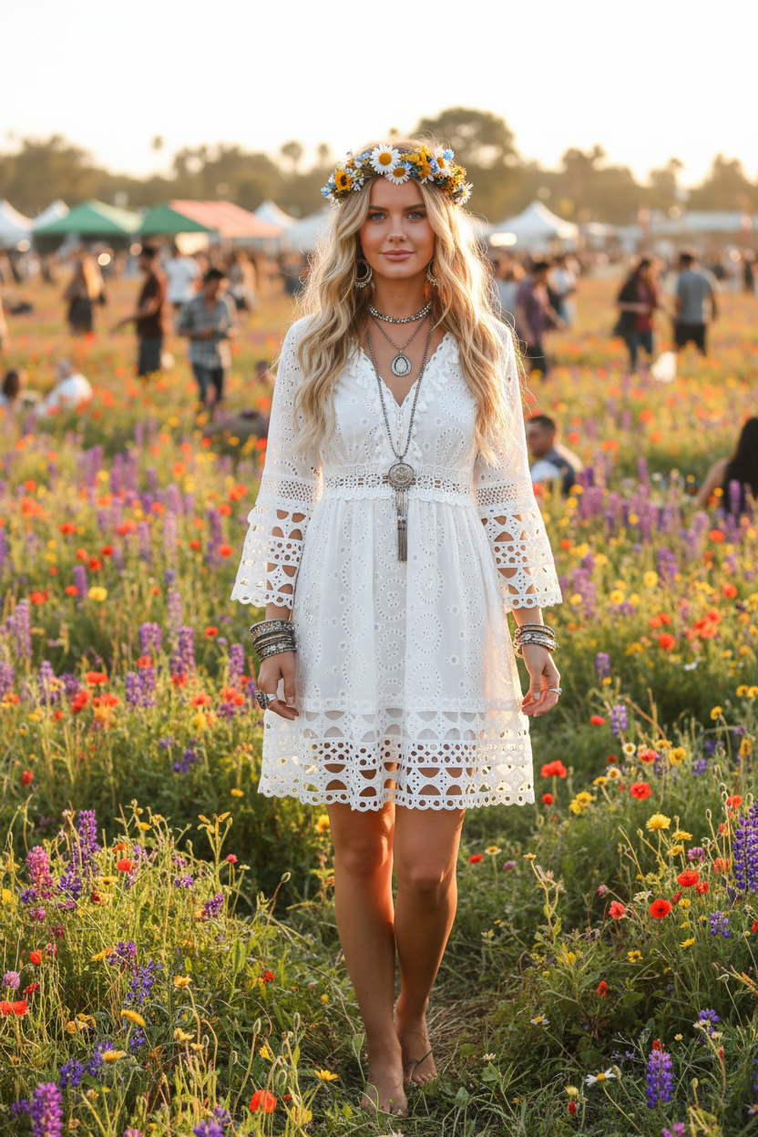 Willow White Broderie Anglaise Mini Dress 2 sizes-Hand Picked Imports
