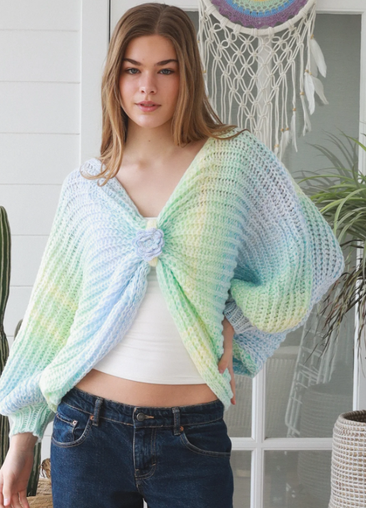 Ladies Soft Spring BoHo Loose Knit Jumper Free Size-Hand Picked Imports