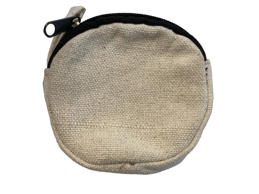 Small Round Hemp Coin Purse Handcrafted in Nepal-Hand Picked Imports