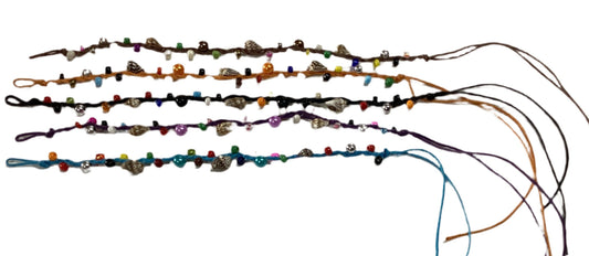 Adjustable Wax Anklet With Beads & Shells-Hand Picked Imports