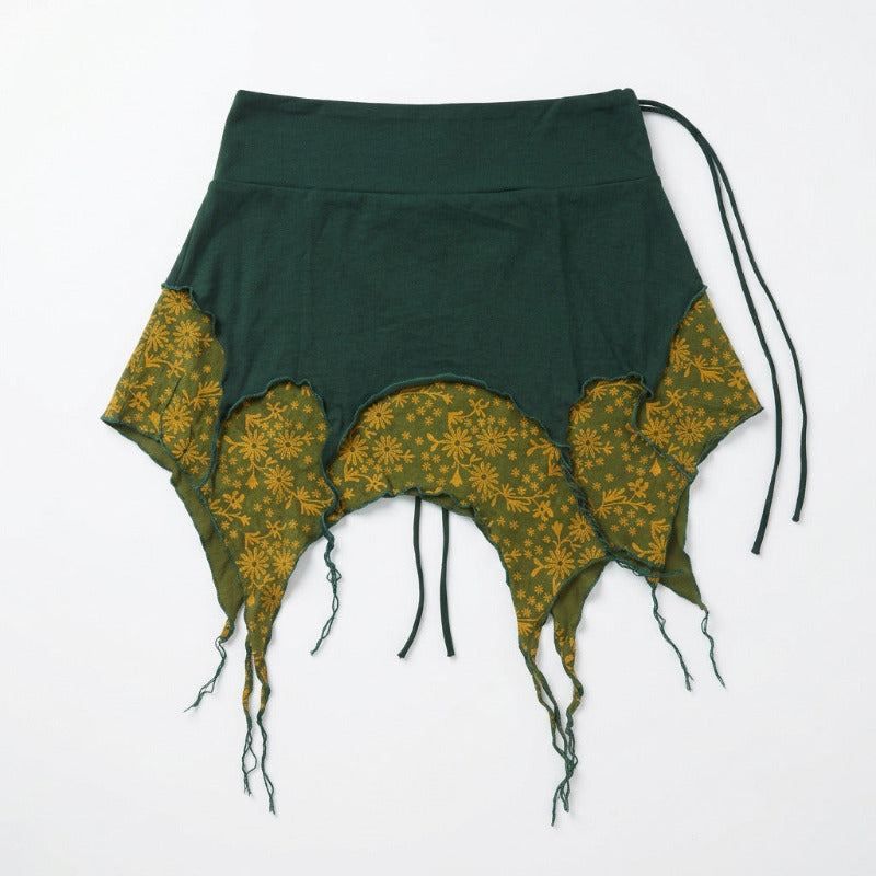 Ladies Boho Festival Pixie Skirt – S/M Made in Nepal-Hand Picked Imports
