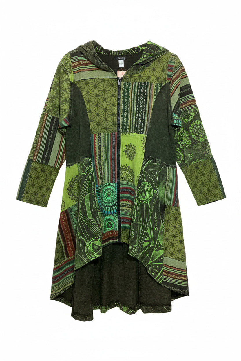 Unisex Patchwork Hippie Festival Jacket free Size-Hand Picked Imports