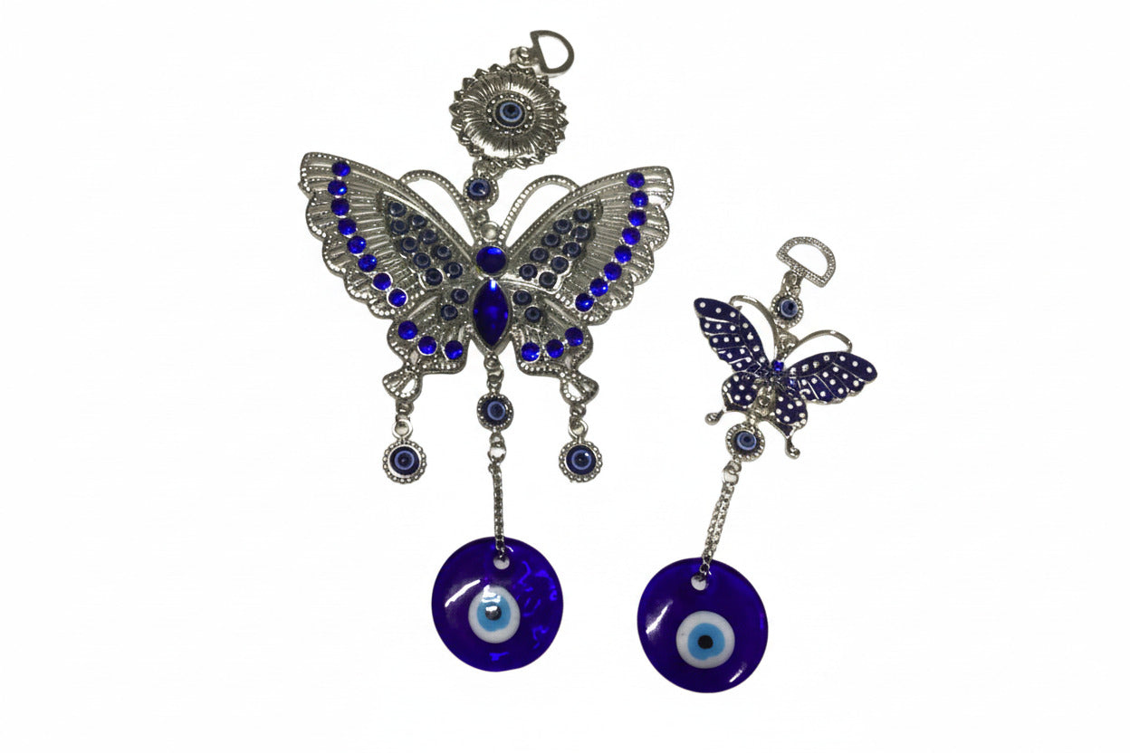 Turkish Evil Eye Butterfly Owl Elephant Wall Hangings-Hand Picked Imports