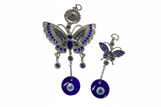 Turkish Evil Eye Butterfly Owl Elephant Wall Hangings-Hand Picked Imports