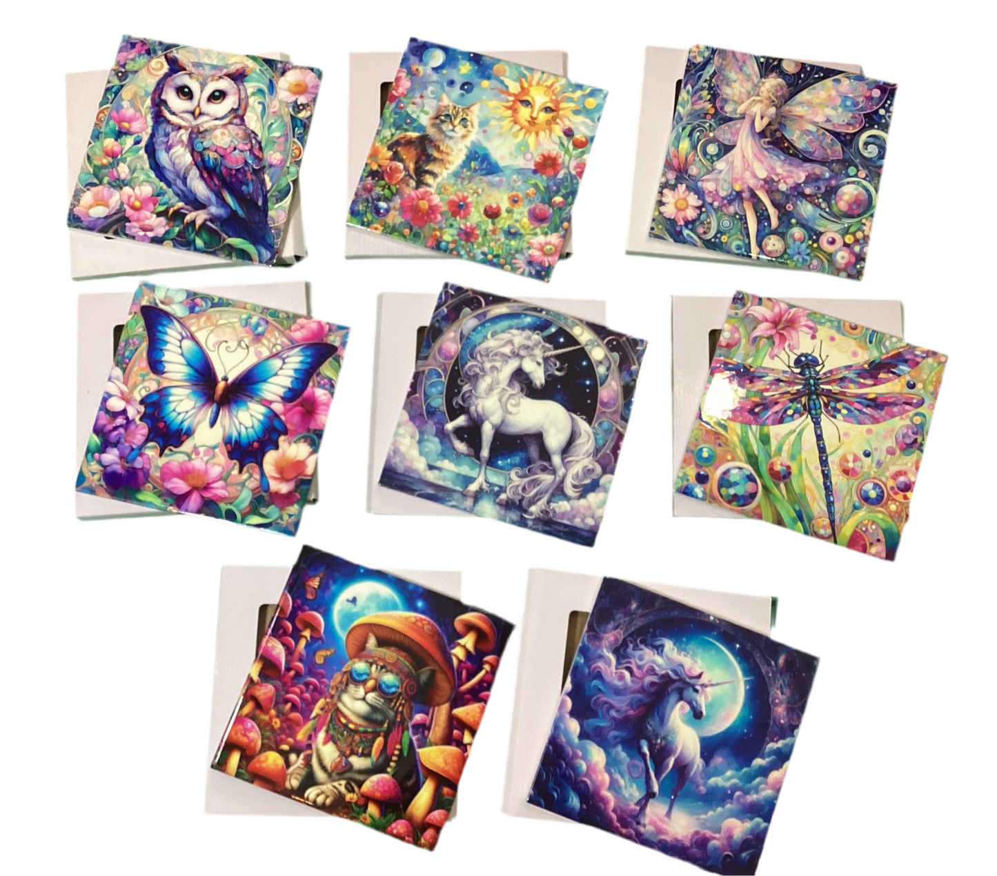 Magical Spiritual Ceramic Trivets - Teapot Coasters Cork Tile 20x20cm-Hand Picked Imports