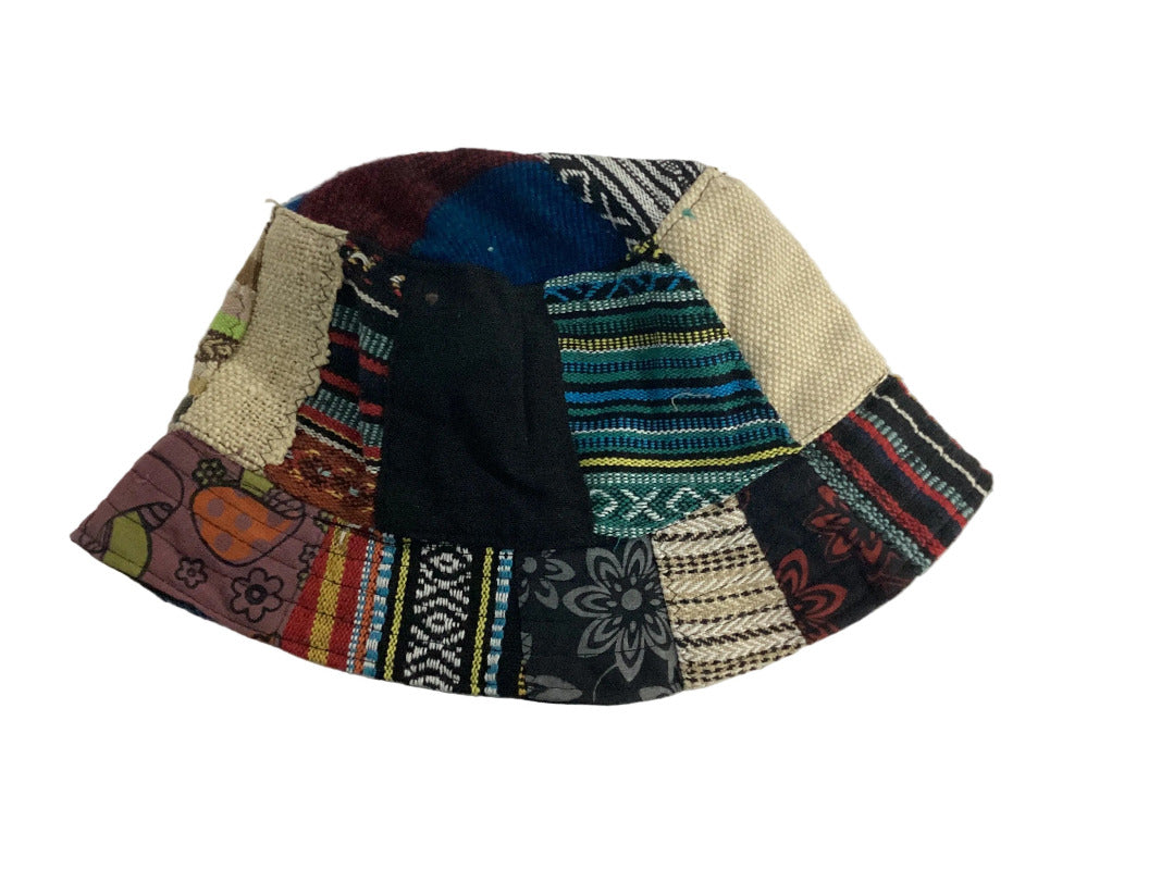 Patchwork Cotton Unisex Hippie Hat Handmade in Nepal-Hand Picked Imports