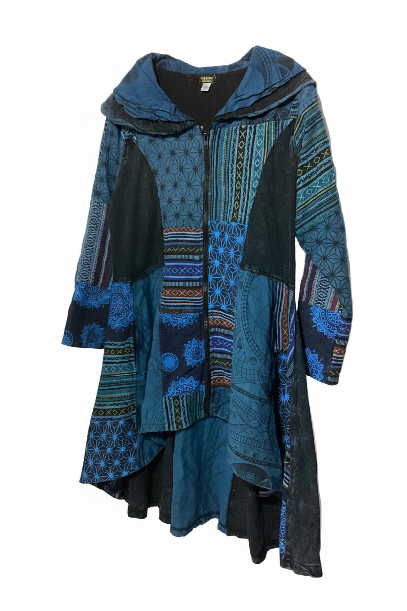 Unisex Patchwork Hippie Festival Jacket free Size-Hand Picked Imports