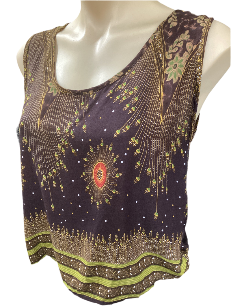 Ladies summer Rayon Top Size Medium-Hand Picked Imports