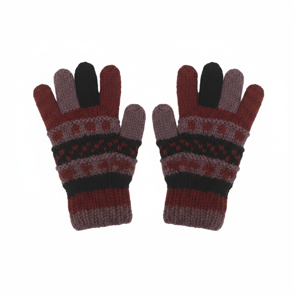 Adult Knitted Woollen Gloves Handmade in Nepal-Hand Picked Imports