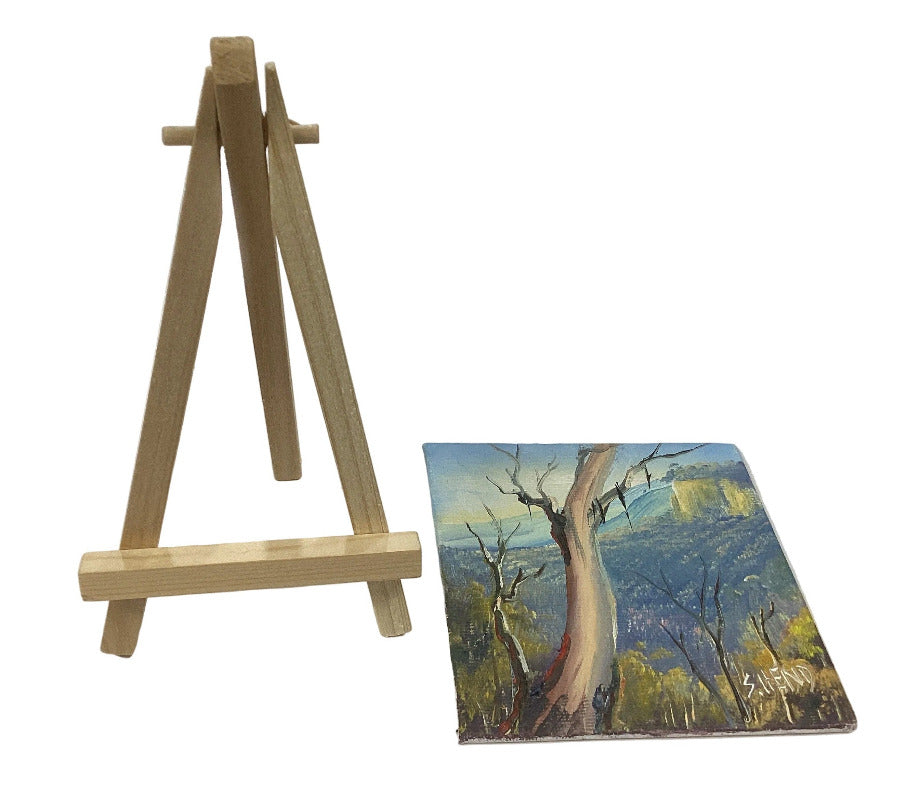 Miniature Oil Paintings on Canvases with Easel By Susan Hend Russell Size 10x10cm-Hand Picked Imports