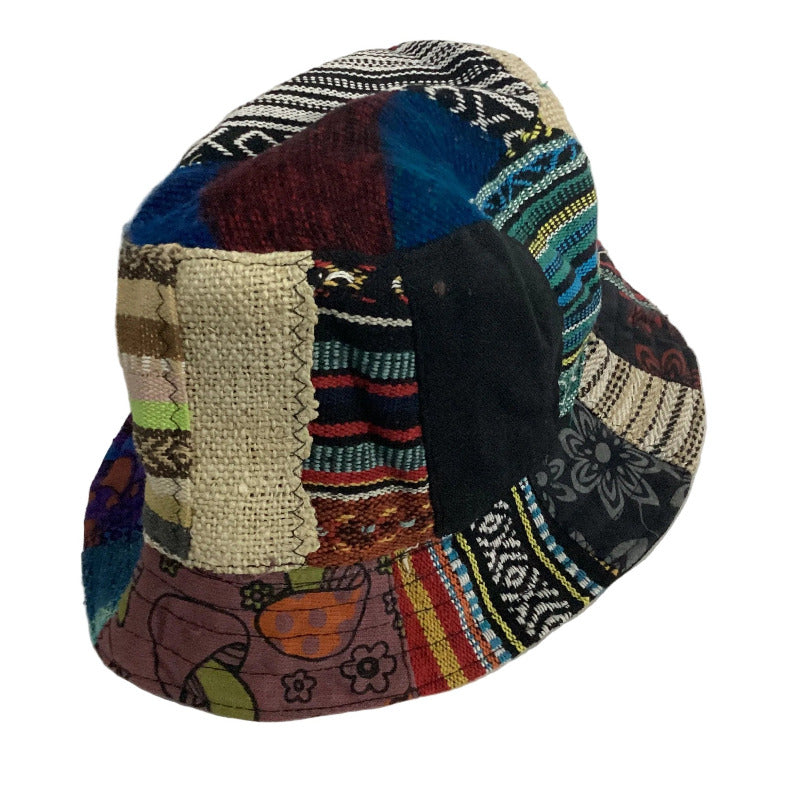 Patchwork Cotton Unisex Hippie Hat Handmade in Nepal-Hand Picked Imports