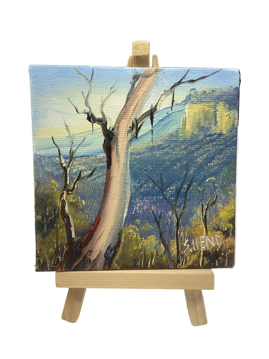 Miniature Oil Paintings on Canvases with Easel By Susan Hend Russell Size 10x10cm-Hand Picked Imports
