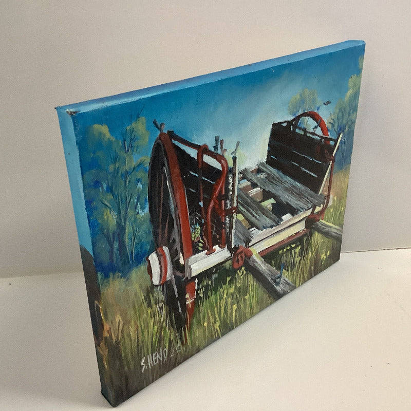 Miniature Original Acrylic Painting On Stretched Canvas 8x10"-Hand Picked Imports