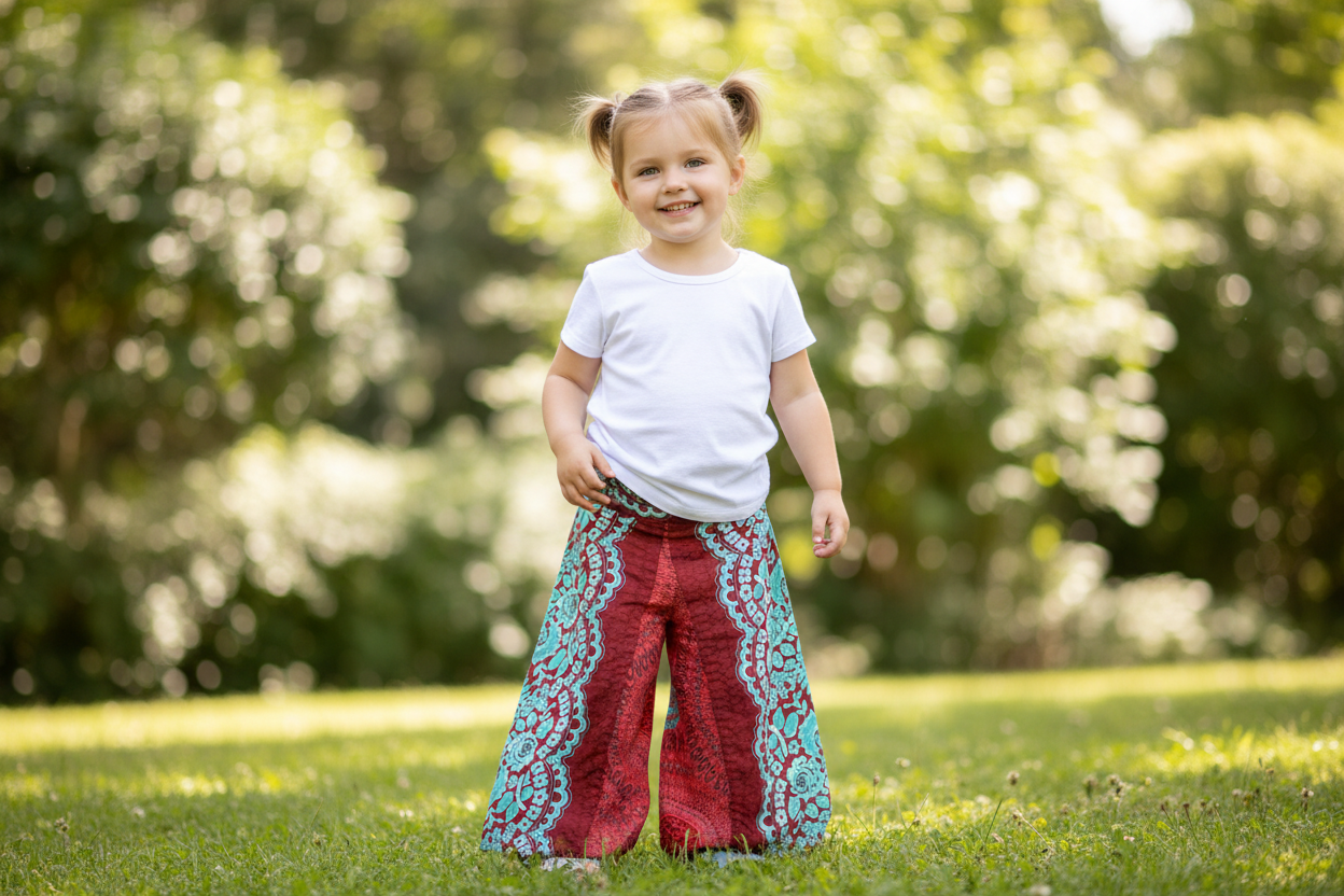 Girls Rayon Hippie Pants 5 sizes 6 months to 7 years-Hand Picked Imports