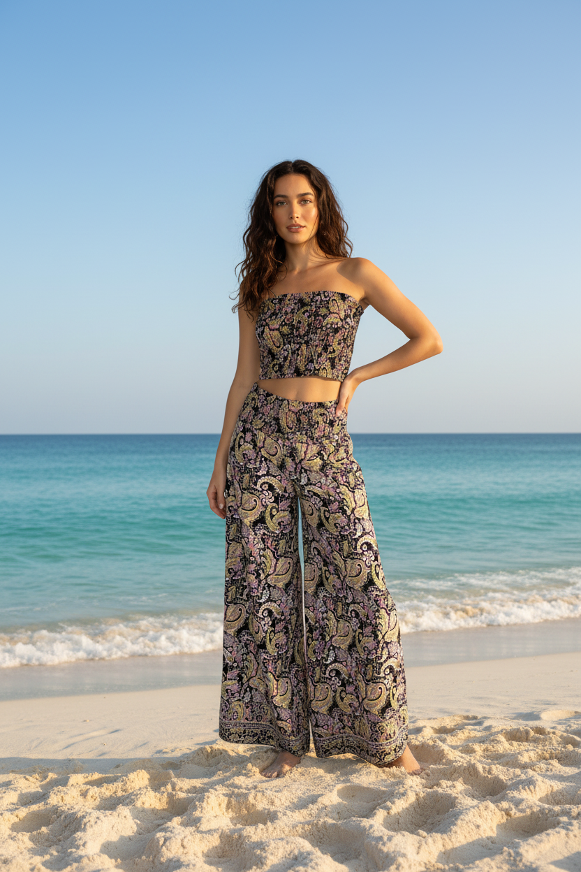 Ladies Festival BoHo Pants and Boob Tube Size 10 to 16-Hand Picked Imports