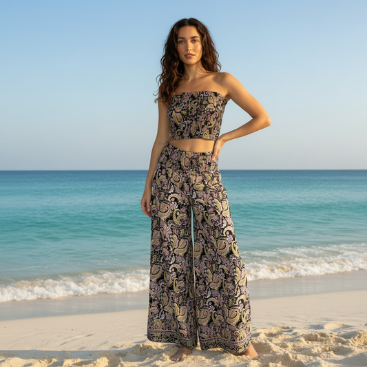 Ladies Festival BoHo Pants and Boob Tube Size 10 to 16 Van stock-Hand Picked Imports