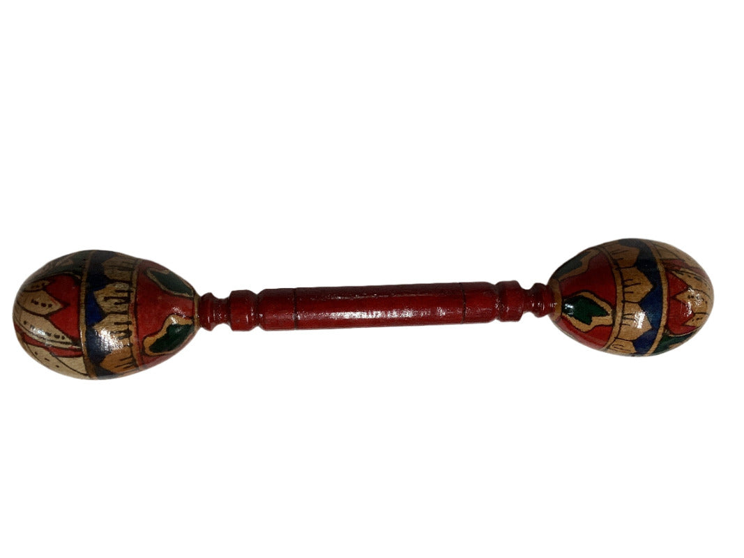 Double Sided Wooden Music Maraca/Shaker Hand Painted in Indonesia-Hand Picked Imports