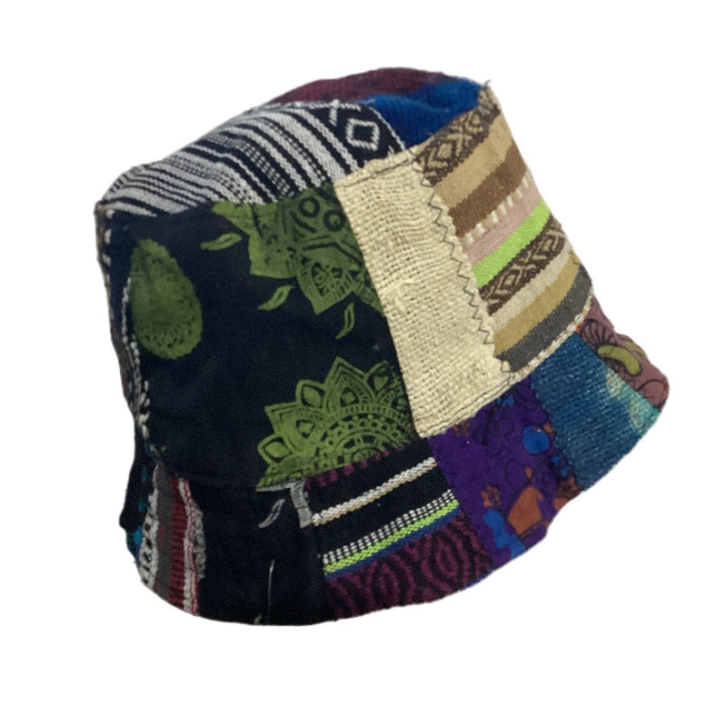 Patchwork Cotton Unisex Hippie Hat Handmade in Nepal-Hand Picked Imports