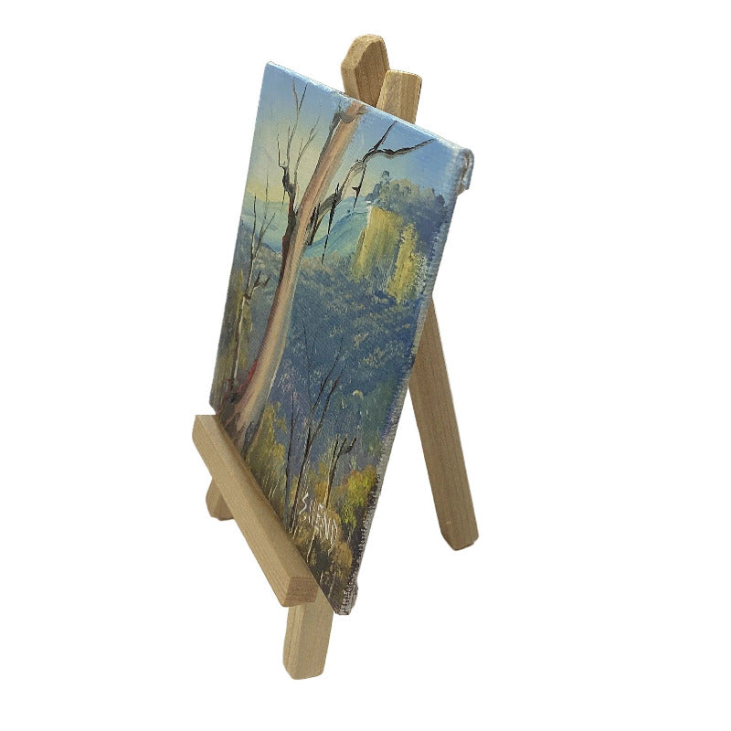 Miniature Oil Paintings on Canvases with Easel By Susan Hend Russell Size 10x10cm-Hand Picked Imports