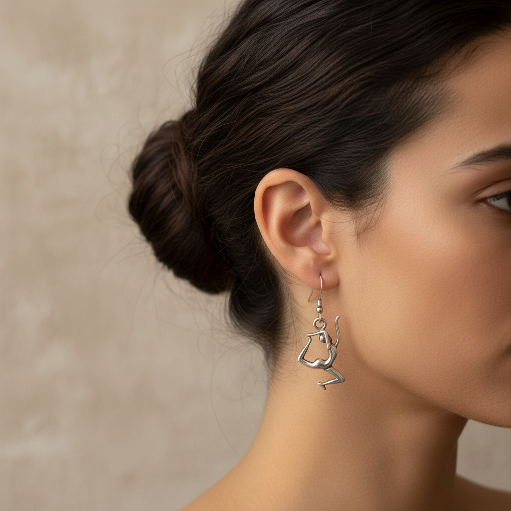 925 Sterling Silver Yoga Earrings-Hand Picked Imports