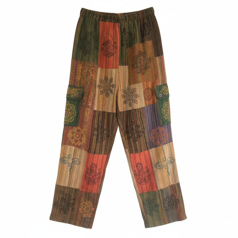 Men's/ Unisex Patchwork Cargo Pants Size Medium-Hand Picked Imports