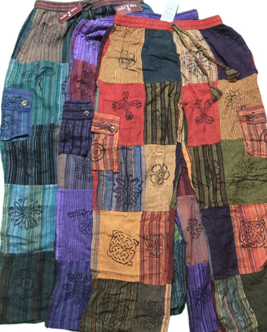 Men's/ Unisex Patchwork Cargo Pants Size Large-Hand Picked Imports