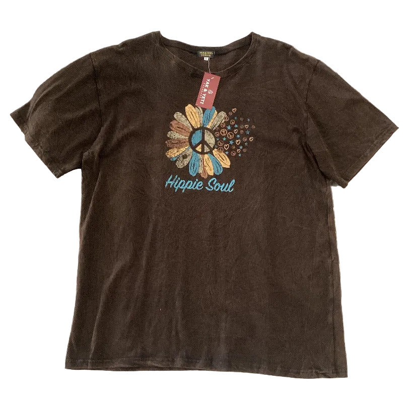 2XL or XL Hippie Soul Design Men's/Unisex Cotton T-Shirt-Hand Picked Imports