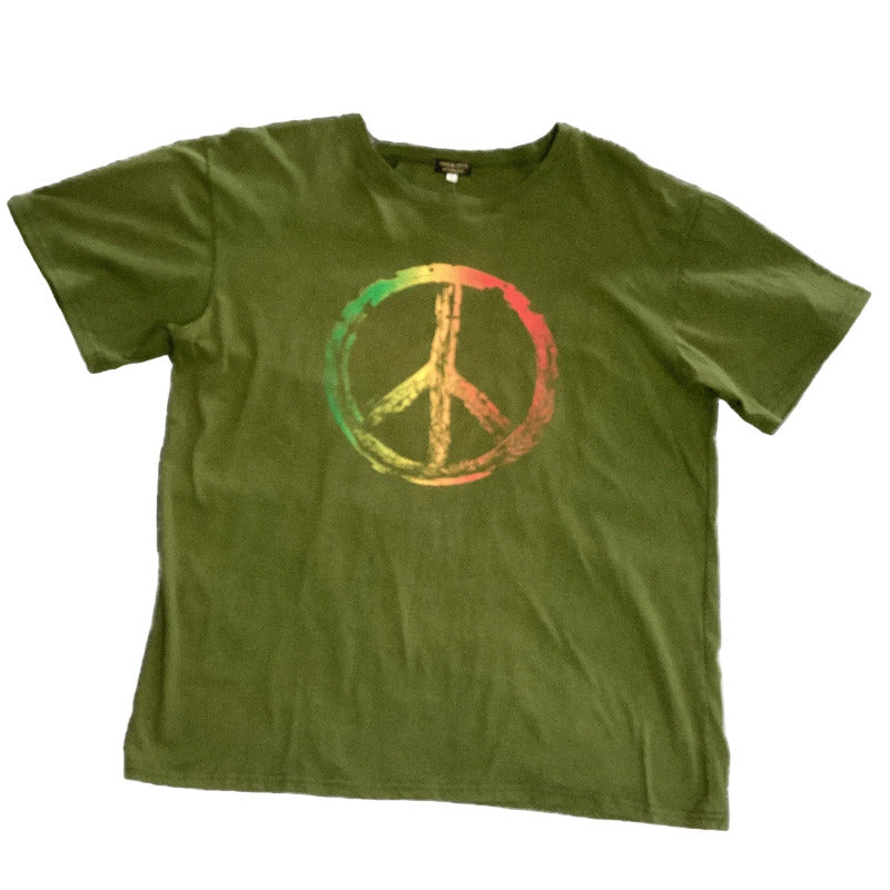 L or XL Peace Design Men's/Unisex Cotton T-Shirt-Hand Picked Imports