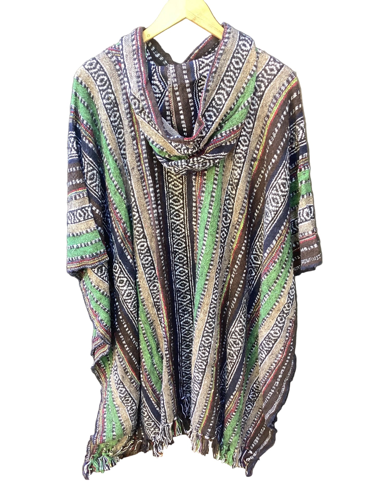 Unisex Winter Brushed Cotton Ponchos Free Size Made in Nepal-Hand Picked Imports