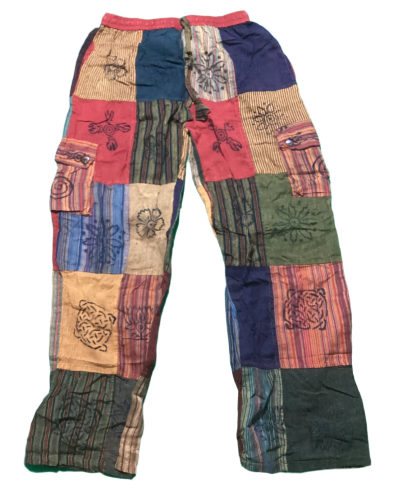 Men's/ Unisex Patchwork Cargo Pants Size Large-Hand Picked Imports