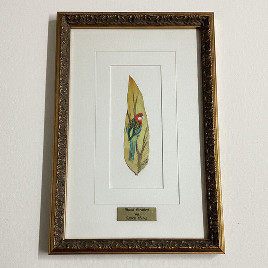 Rosella – Framed Gum Leaf Art by Susan Hend Russell-Hand Picked Imports
