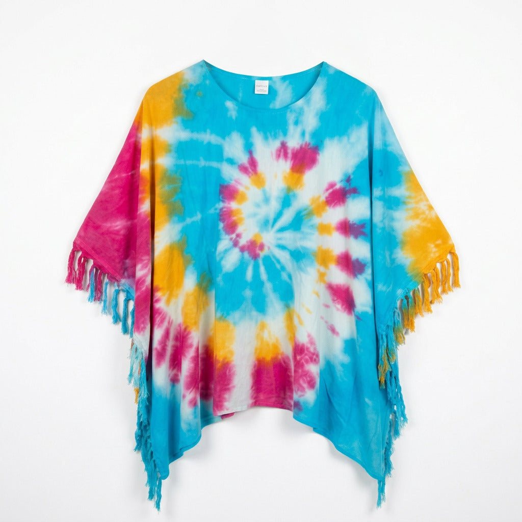 Rayon Tie-Dye Kaftan | Free Size-Hand Picked Imports