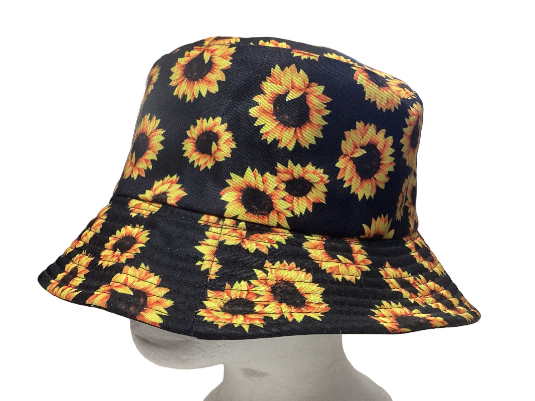 Reversible Sunflower Printed Festival Party Bucket Hat-Hand Picked Imports