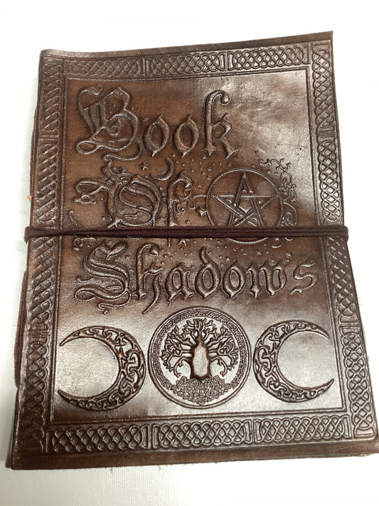 Leather Journal/ Book of Shadows Handmade Paper from India Sizes Large or Medium-Hand Picked Imports