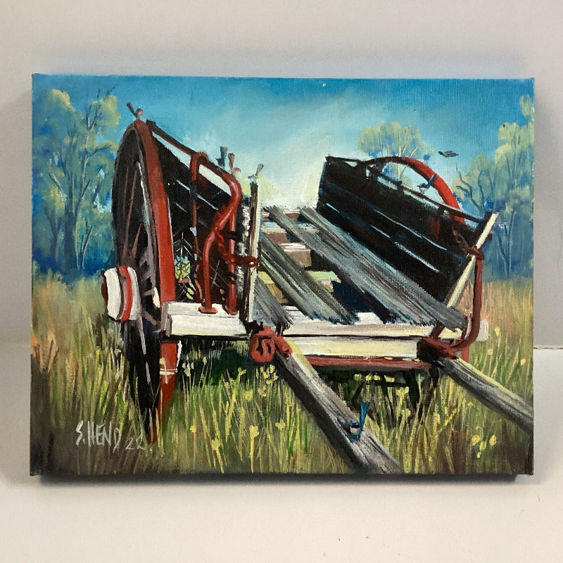 Miniature Original Acrylic Painting On Stretched Canvas 8x10"-Hand Picked Imports