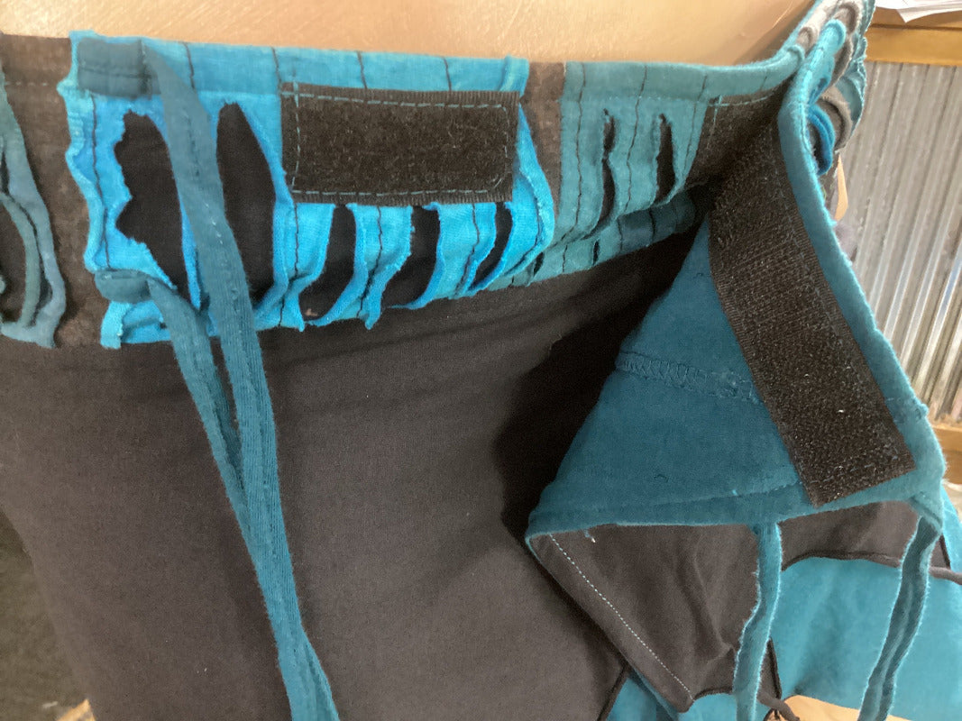 Ladies Cotton Black & Blue Pixie skirt-Hand Picked Imports