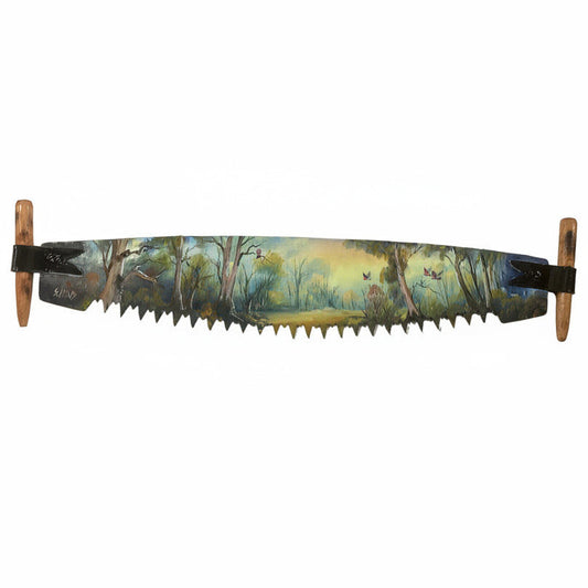 Galahs Among the Gum Trees – Hand Painted Miniature Crosscut Saw | Susan Hend Russell-Hand Picked Imports