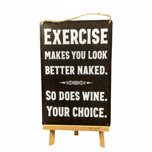 Exercise- Tin Sign 30 X 20 cm-Hand Picked Imports