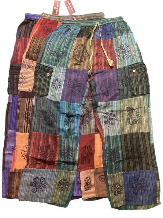 Men's/ Unisex Patchwork Cargo Pants Van Stock-Hand Picked Imports