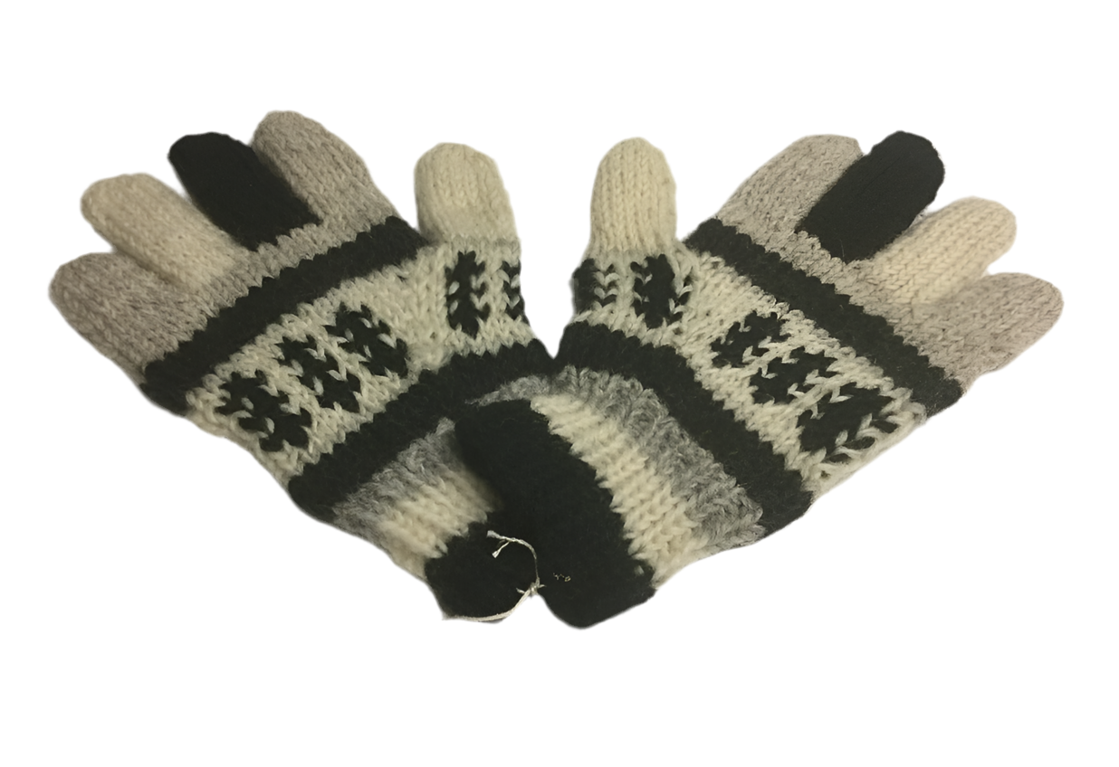 Adult Knitted Woollen Gloves Handmade in Nepal-Hand Picked Imports