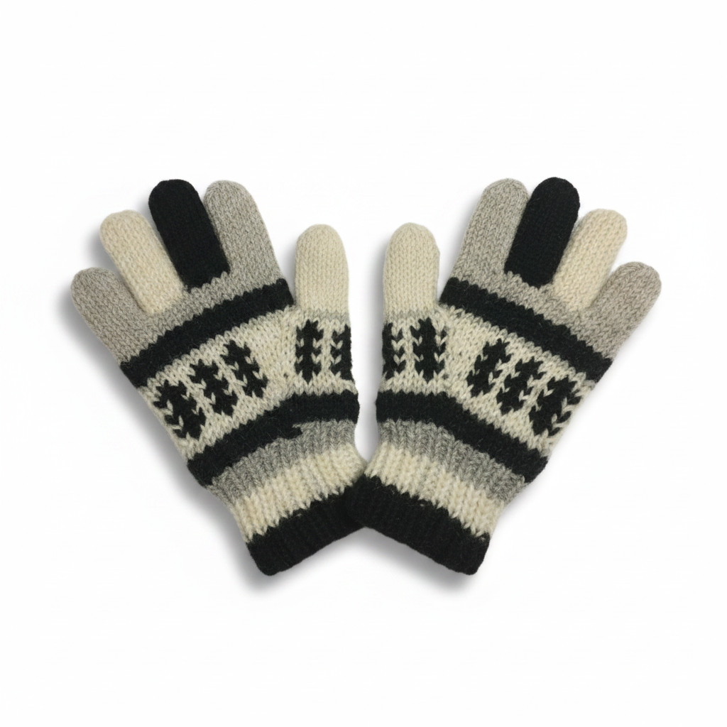 Adult Knitted Woollen Gloves Handmade in Nepal-Hand Picked Imports
