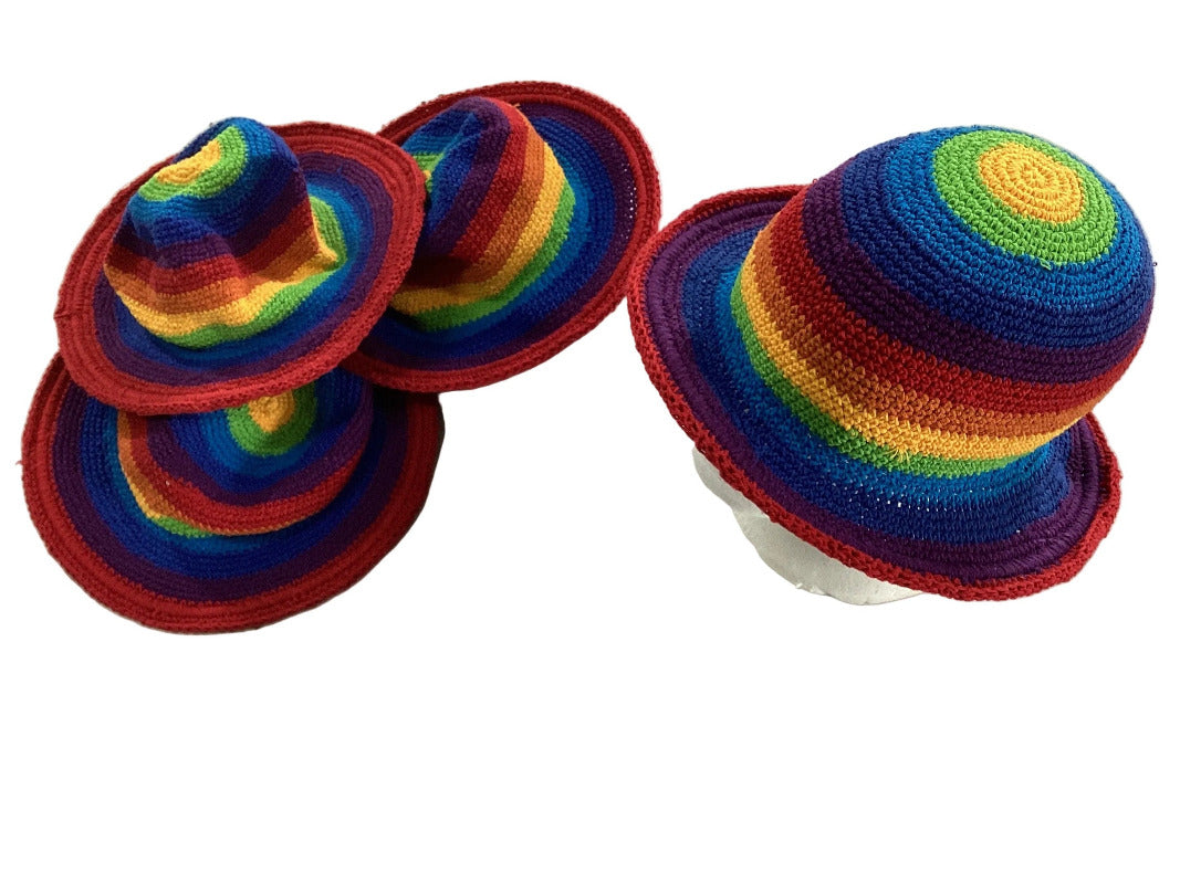 Kids Bright Rainbow Festival Unisex Hat Size Kids 1-5 years