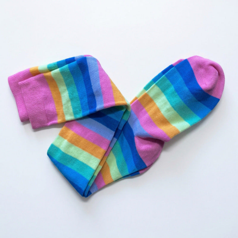 Adult Rainbow Knee-High Festival Socks-Hand Picked Imports