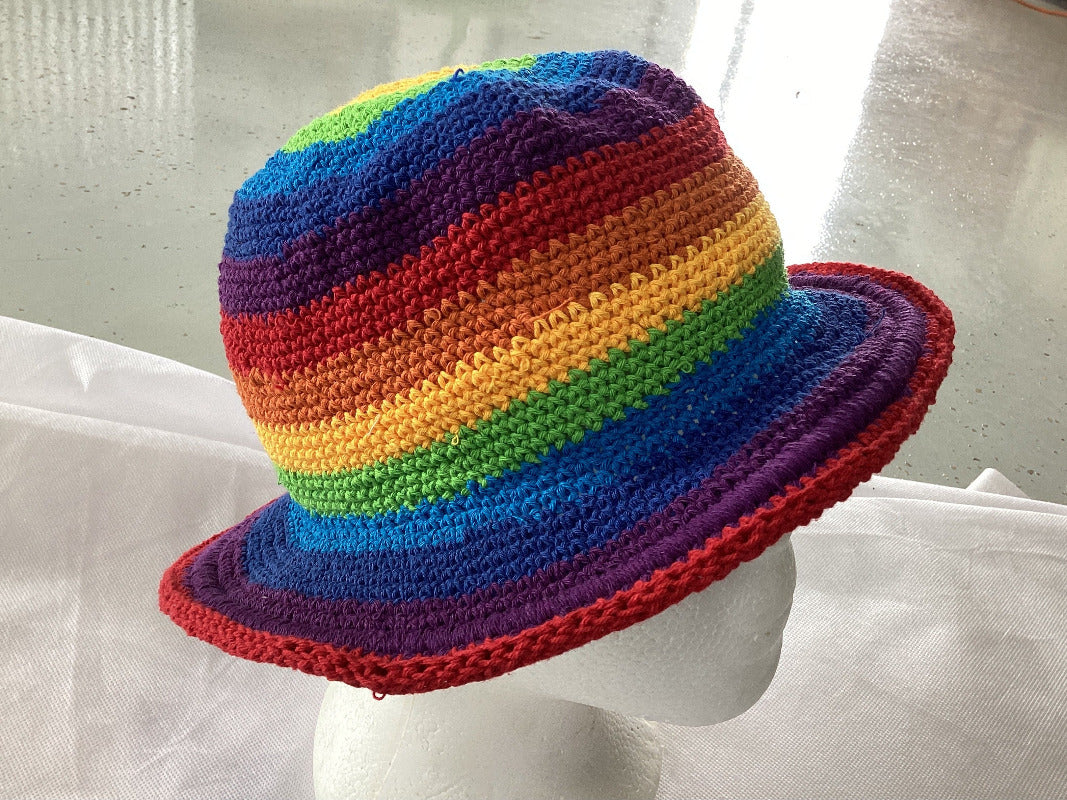 Kids Bright Rainbow Festival Unisex Hat Size Kids 1-5 years