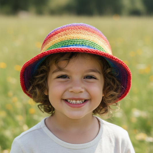 Toddlers/Kids Bright Rainbow Festival Unisex Hat Size Kids 1-5 years-Hand Picked Imports