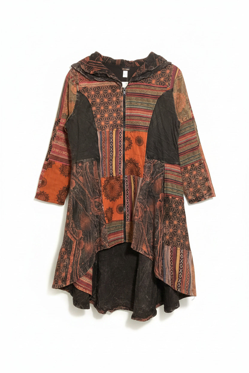 Unisex Patchwork Hippie Festival Jacket free Size-Hand Picked Imports